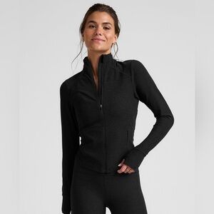 Beyond Yoga Charcoal Spacedye zip up